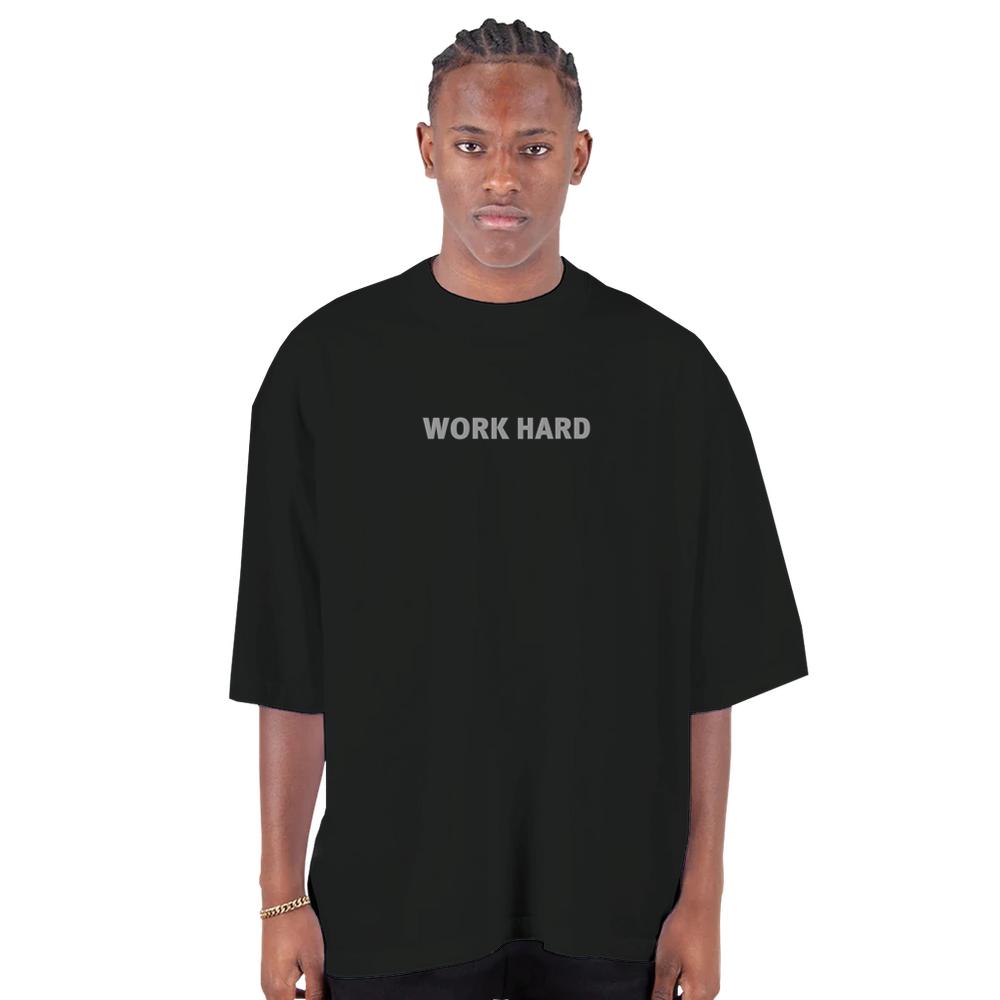 Tee-shirt manche courte Oversize Imprimé Noir
