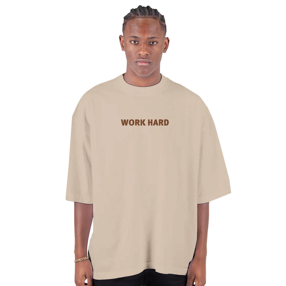 Tee-shirt manche courte Oversize Imprimé Crème
