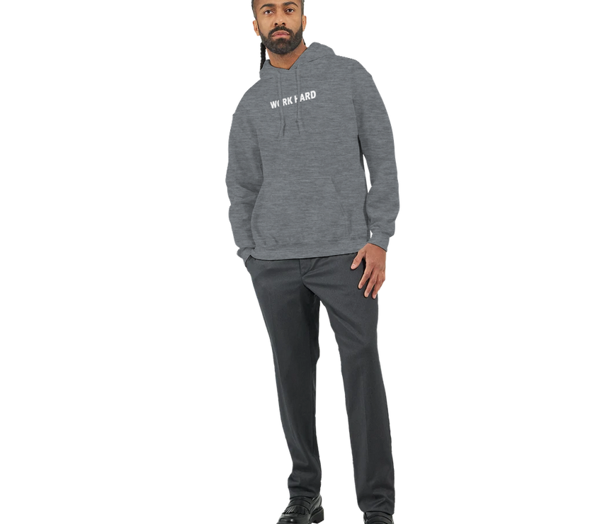 Sweat à capuche Imprimé Gris