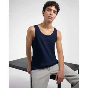 Débardeur Fit Brodé Marine
