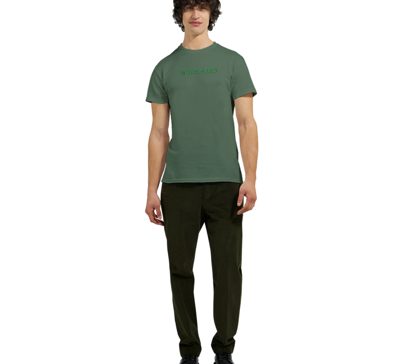 Tee-shirt manche courte Fit Brodé Kaki