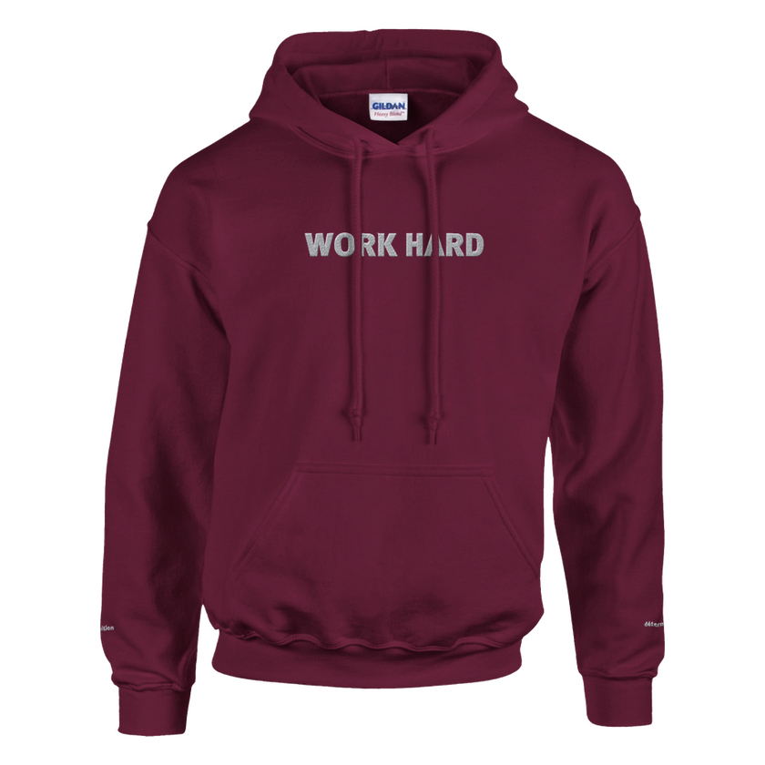 Sweat à capuche Brodé Bordeaux