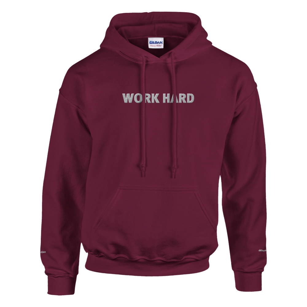 Sweat à capuche Brodé Bordeaux