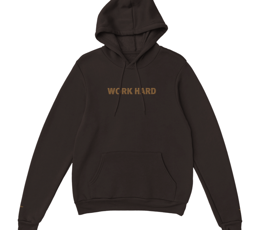 Sweat à capuche Brodé Chocolat Noir