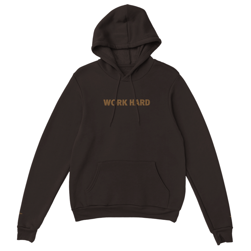 Sweat à capuche Brodé Chocolat Noir