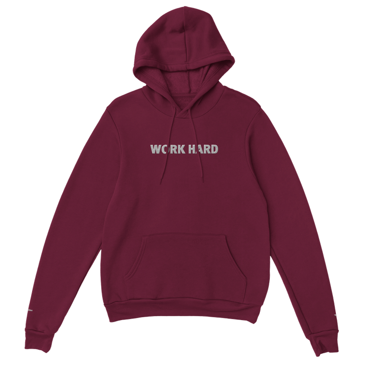 Sweat à capuche Brodé Bordeaux