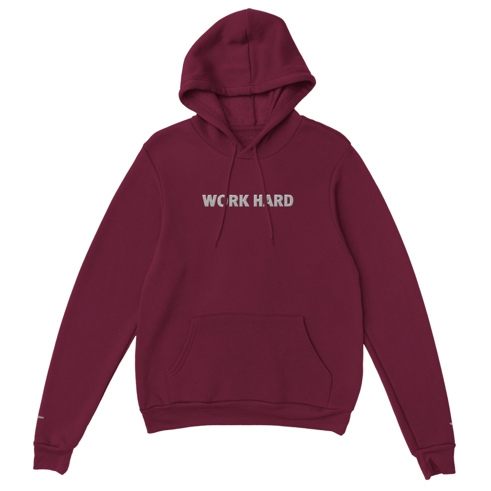 Sweat à capuche Brodé Bordeaux