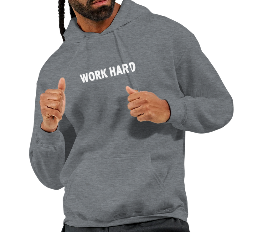 Sweat à capuche Imprimé Gris