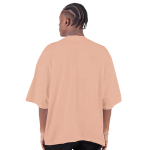Tee-shirt manche courte Oversize Imprimé Pêche
