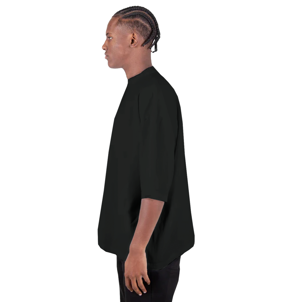 Tee-shirt manche courte Oversize Imprimé Noir