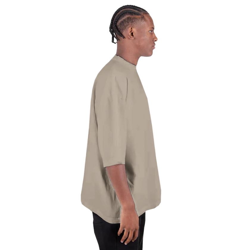 Tee-shirt manche courte Oversize Imprimé Marron clair