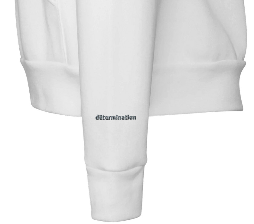 Sweat à capuche Brodé Blanc
