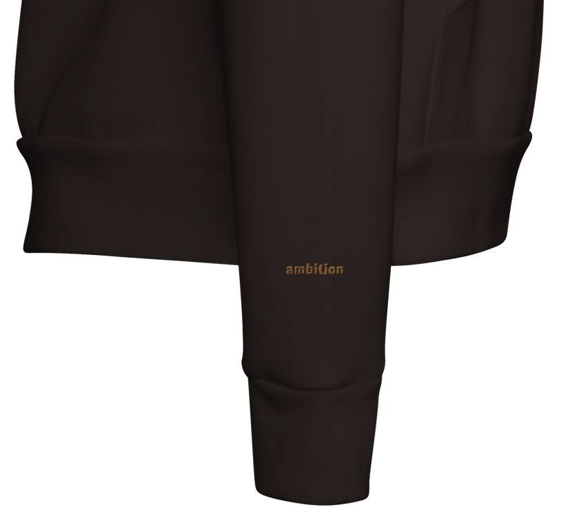 Sweat à capuche Brodé Chocolat Noir