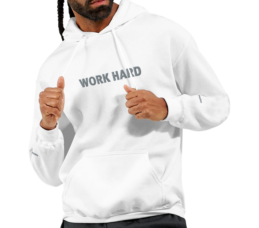 Sweat à capuche Brodé Blanc