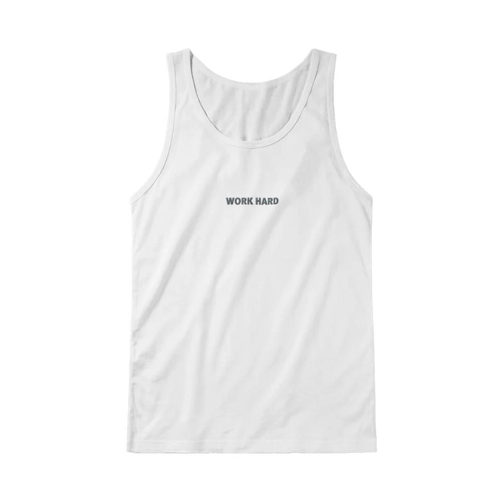 Débardeur Fit Brodé Blanc