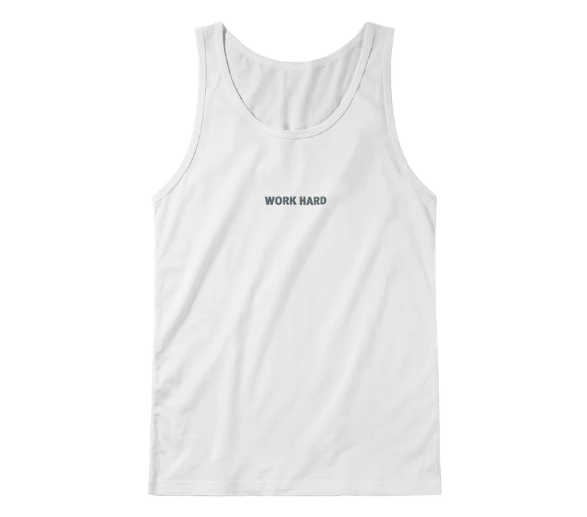 Débardeur Fit Brodé Blanc
