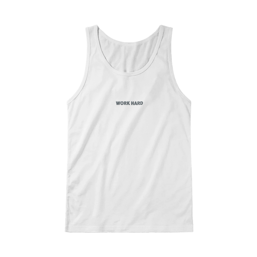 Débardeur Fit Brodé Blanc