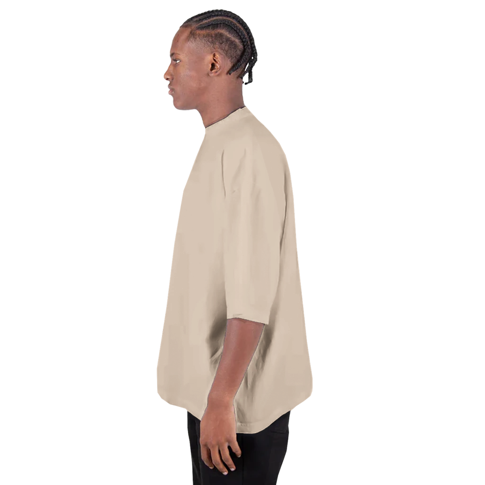 Tee-shirt manche courte Oversize Imprimé Crème