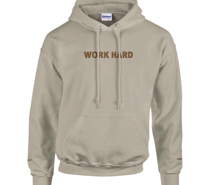 Sweat à capuche Brodé Beige