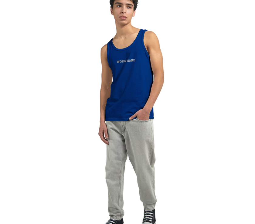 Débardeur Fit Imprimé Bleu roi