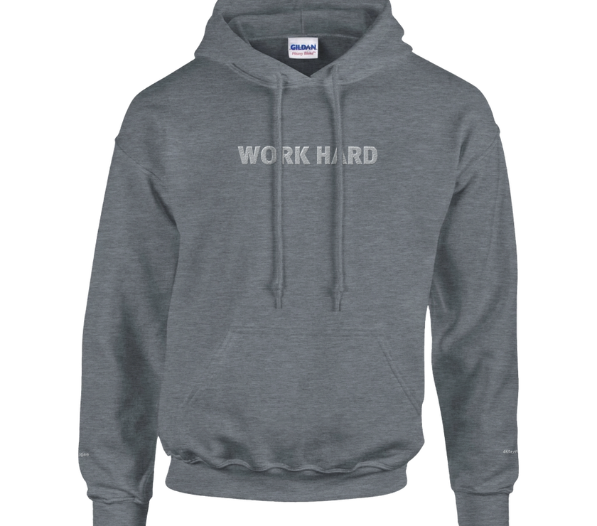 Sweat à capuche Brodé Gris