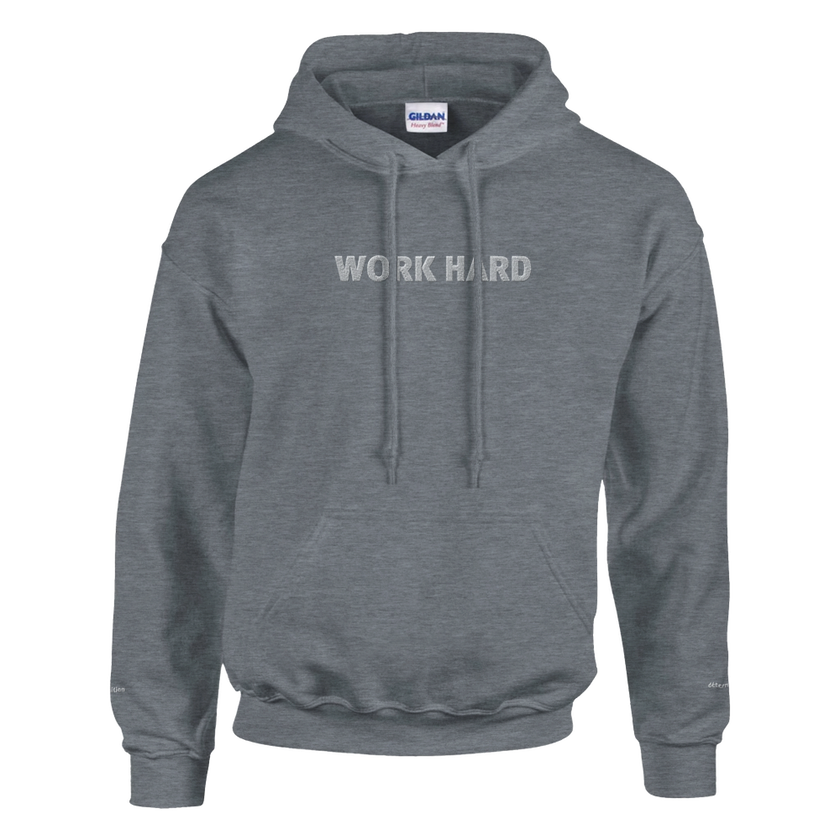 Sweat à capuche Brodé Gris