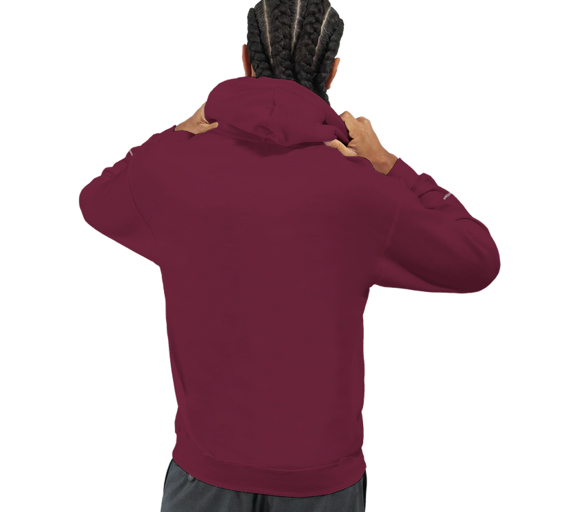 Sweat à capuche Brodé Bordeaux
