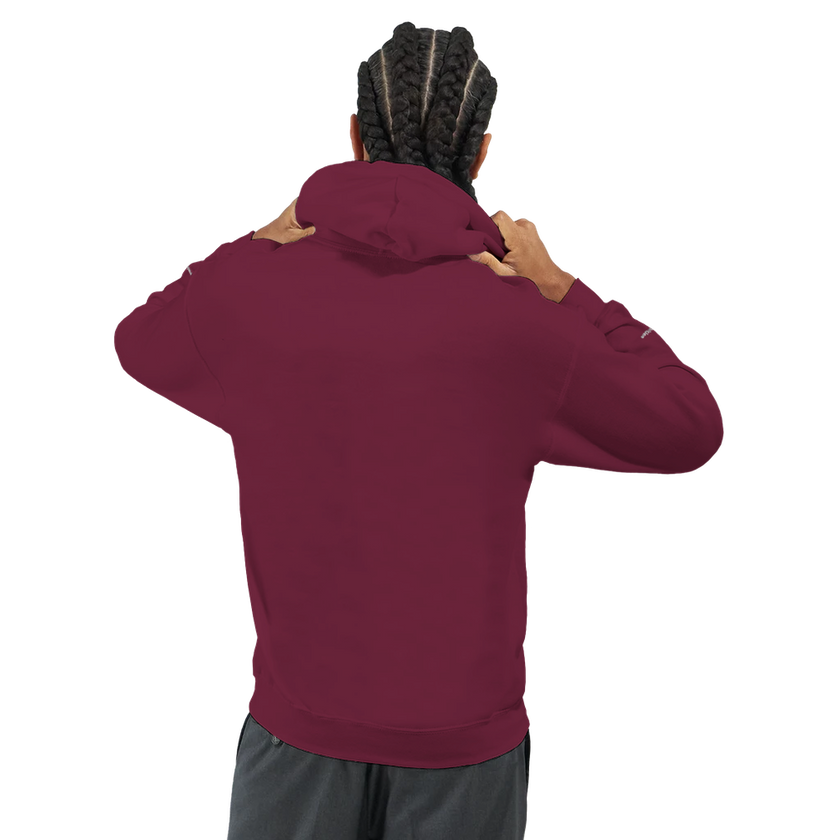 Sweat à capuche Brodé Bordeaux