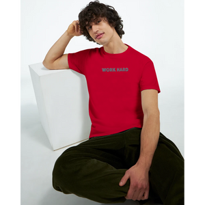 Tee-shirt manche courte Fit Brodé Rouge