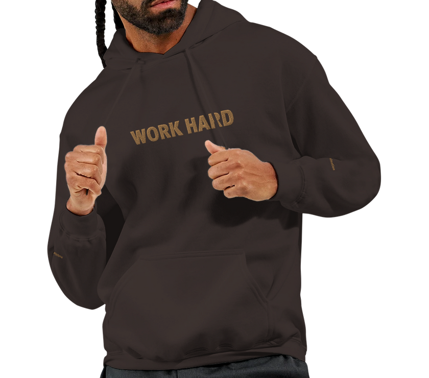 Sweat à capuche Brodé Chocolat Noir