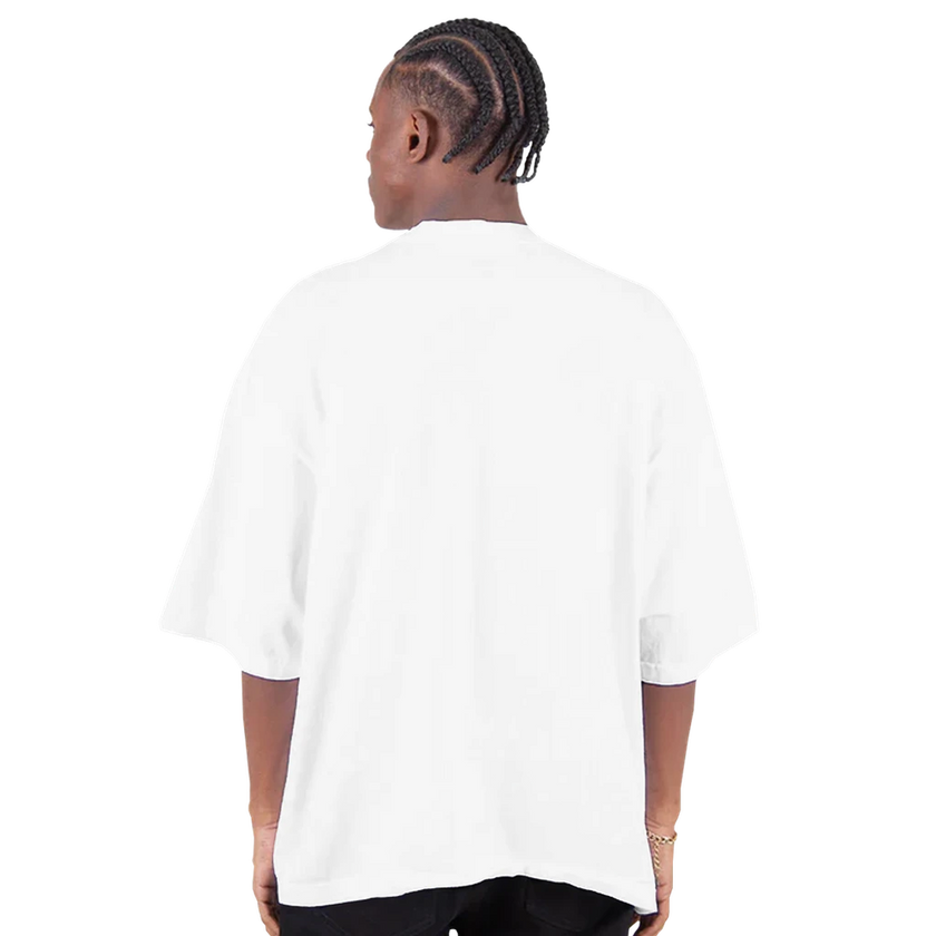 Tee-shirt manche courte Oversize Imprimé Blanc