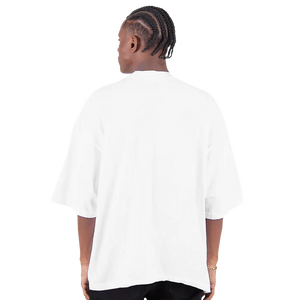 Tee-shirt manche courte Oversize Imprimé Blanc