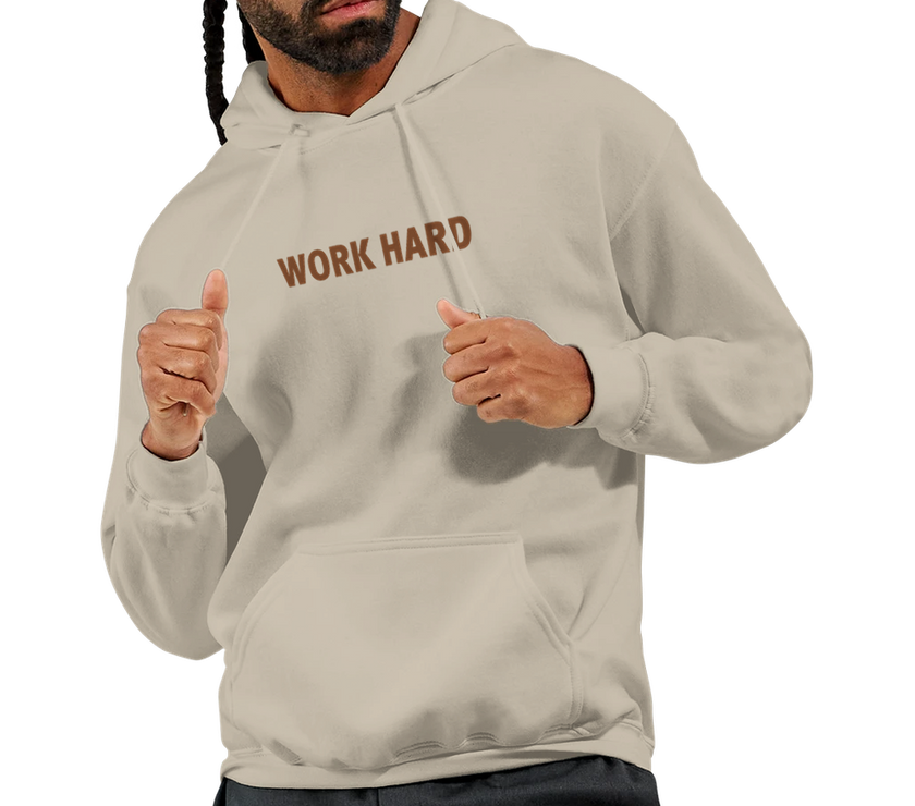 Sweat à capuche Imprimé Beige