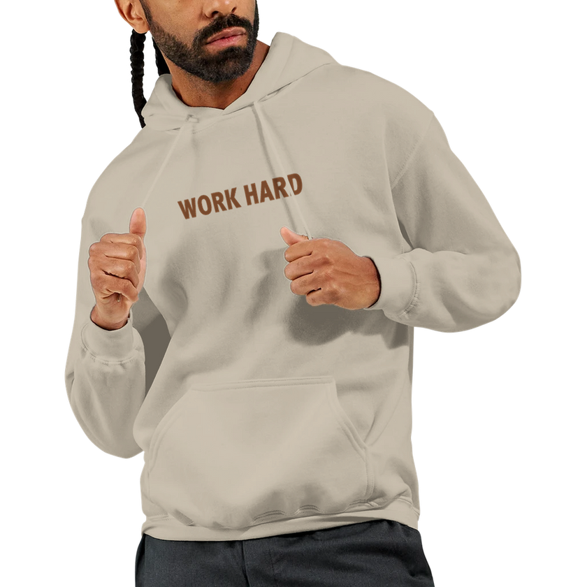 Sweat à capuche Imprimé Beige