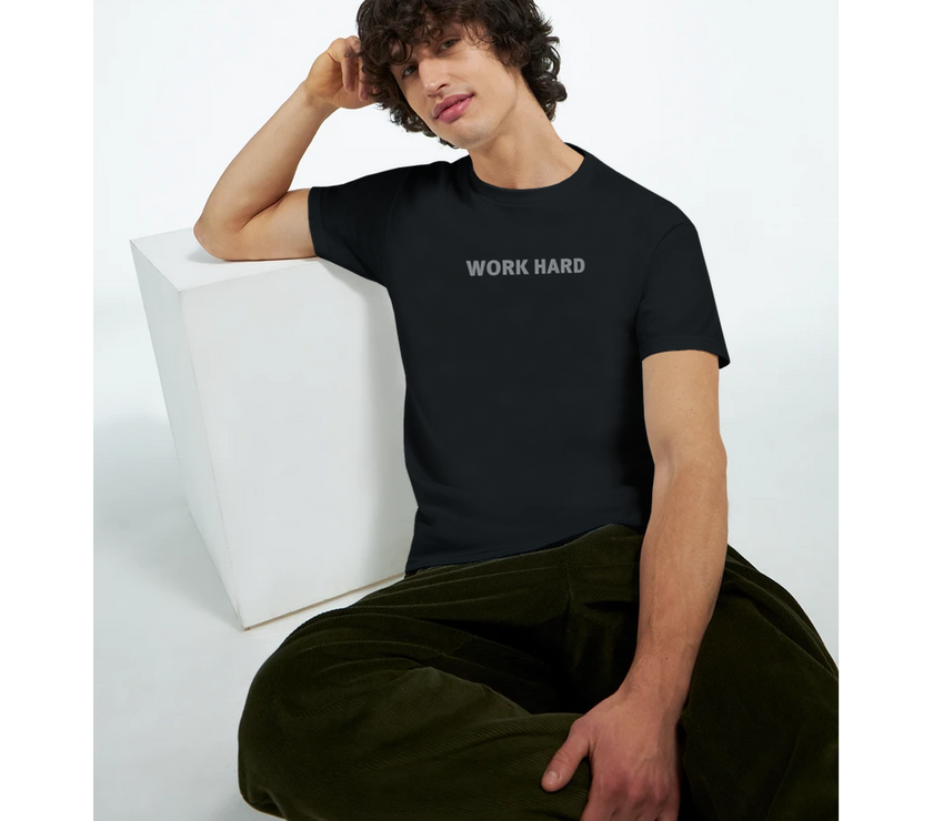 Tee-shirt manche courte Fit Imprimé Noir
