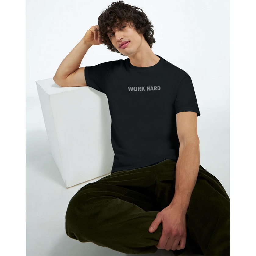 Tee-shirt manche courte Fit Imprimé Noir