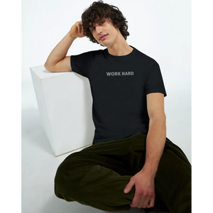 Tee-shirt manche courte Fit Imprimé Noir