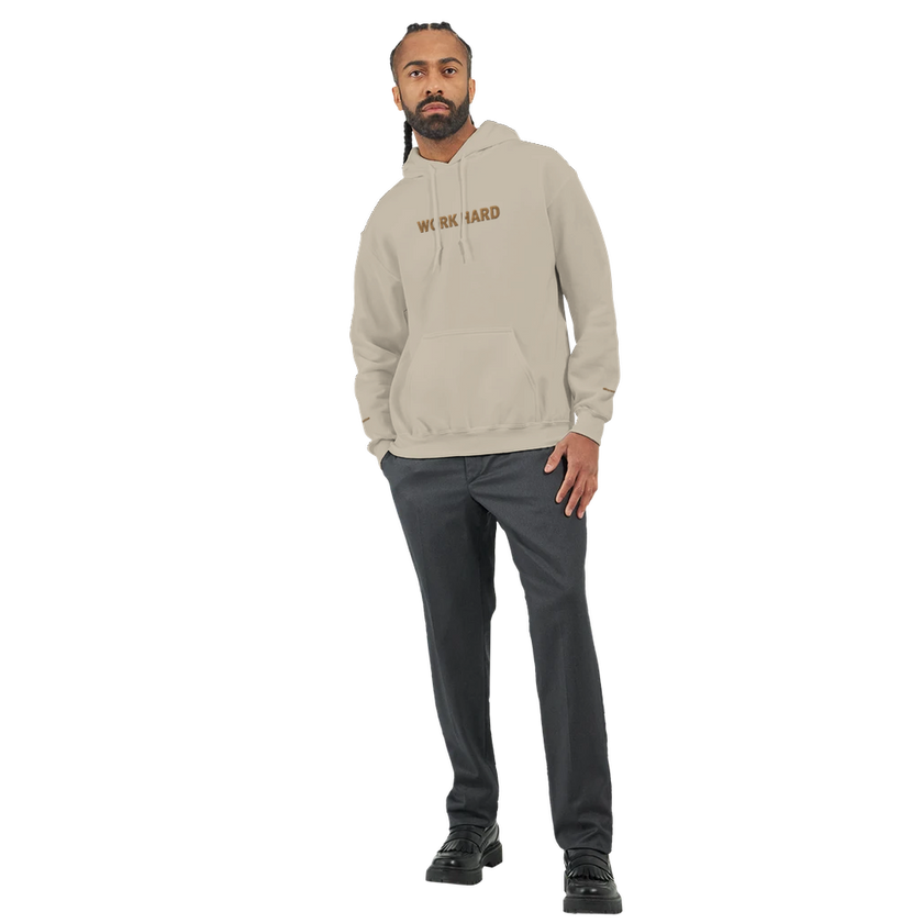 Sweat à capuche Brodé Beige