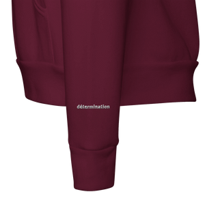 Sweat à capuche Brodé Bordeaux