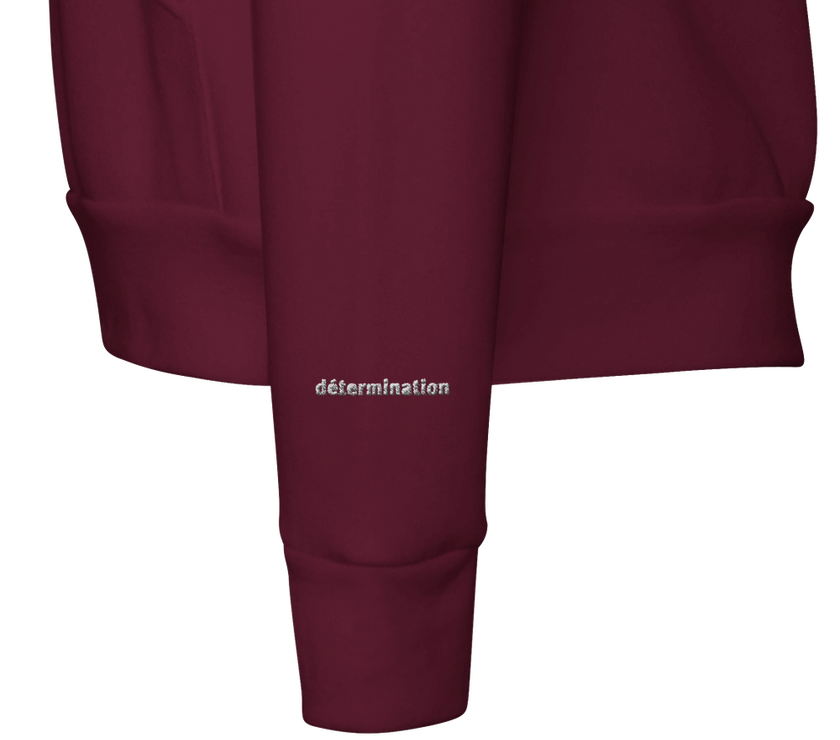 Sweat à capuche Brodé Bordeaux