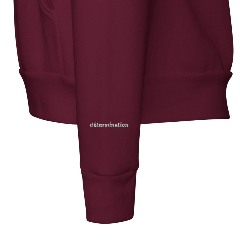 Sweat à capuche Brodé Bordeaux