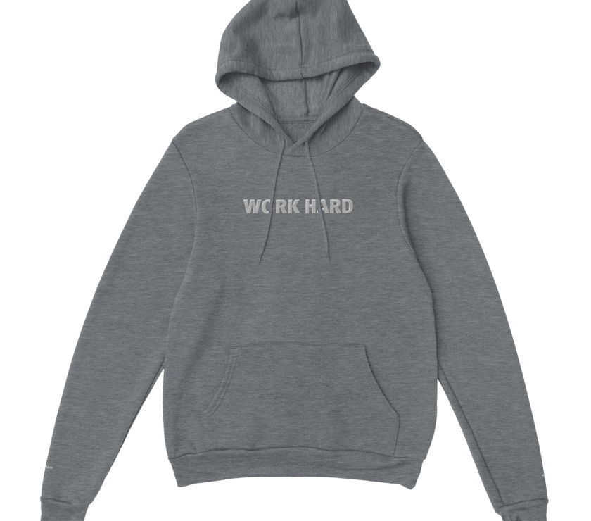 Sweat à capuche Brodé Gris