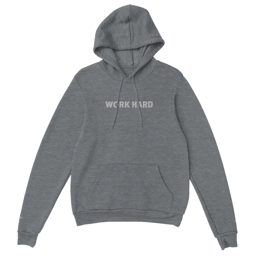 Sweat à capuche Brodé Gris