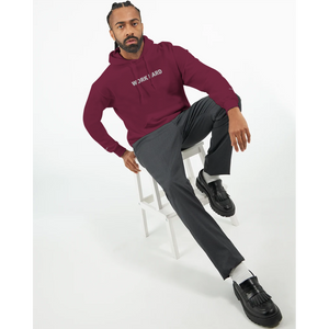 Sweat à capuche Brodé Bordeaux