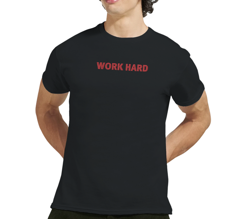 Tee-shirt manche courte Fit Brodé Noir