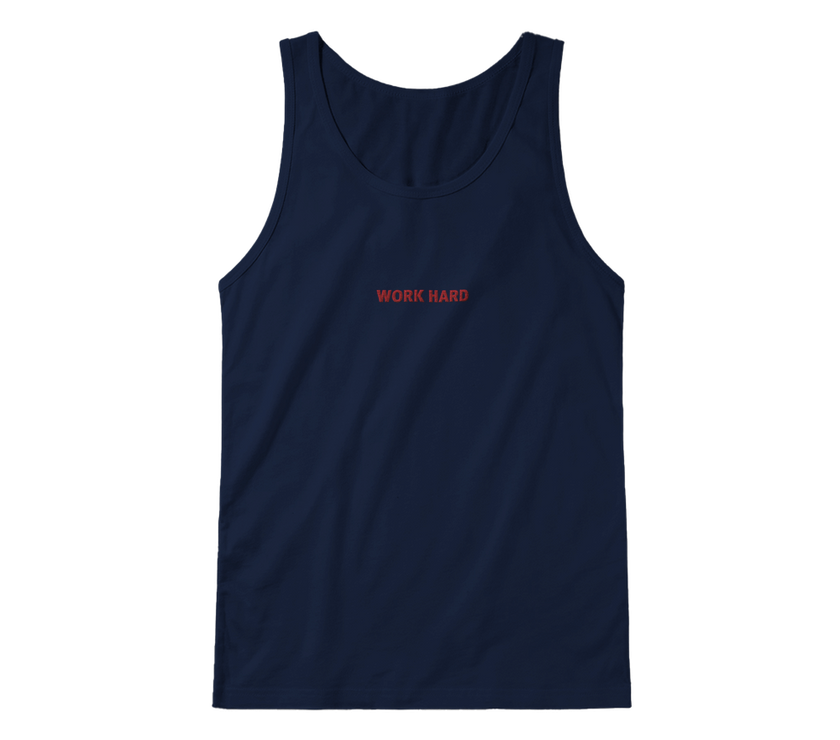 Débardeur Fit Brodé Marine