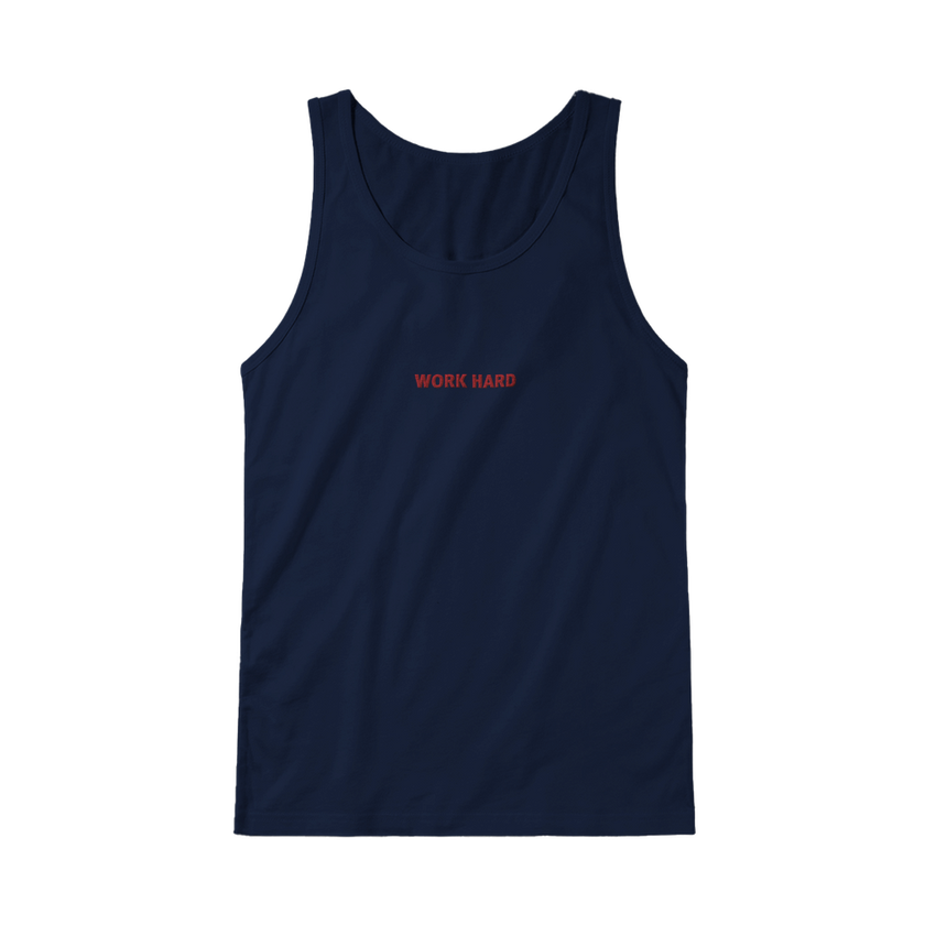 Débardeur Fit Brodé Marine