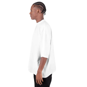 Tee-shirt manche courte Oversize Imprimé Blanc