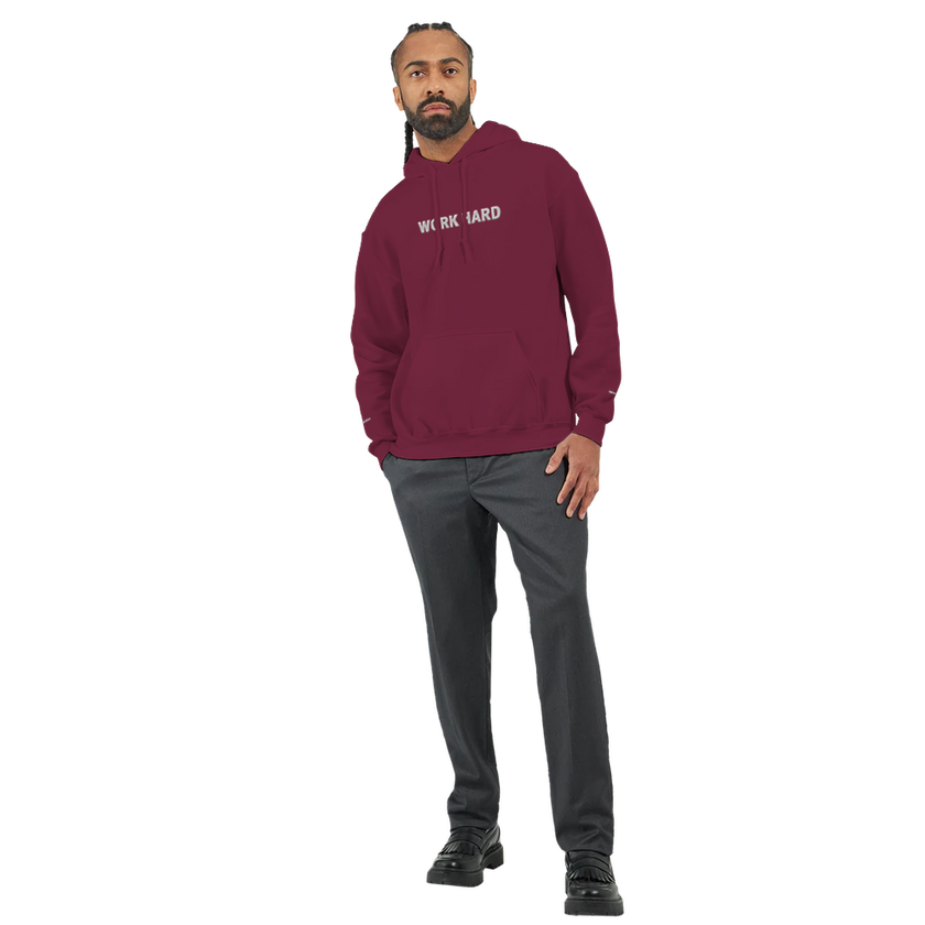 Sweat à capuche Brodé Bordeaux
