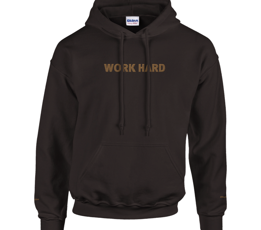 Sweat à capuche Brodé Chocolat Noir